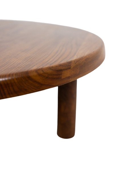 Pierre Chapo. Table basse en orme massif blond. Années 1970. LS64913509U-photo-4