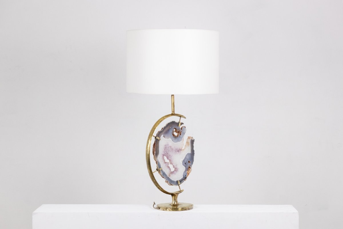 Bronze And Amethyst Lamp. 1970s. Ls6460275s-photo-2