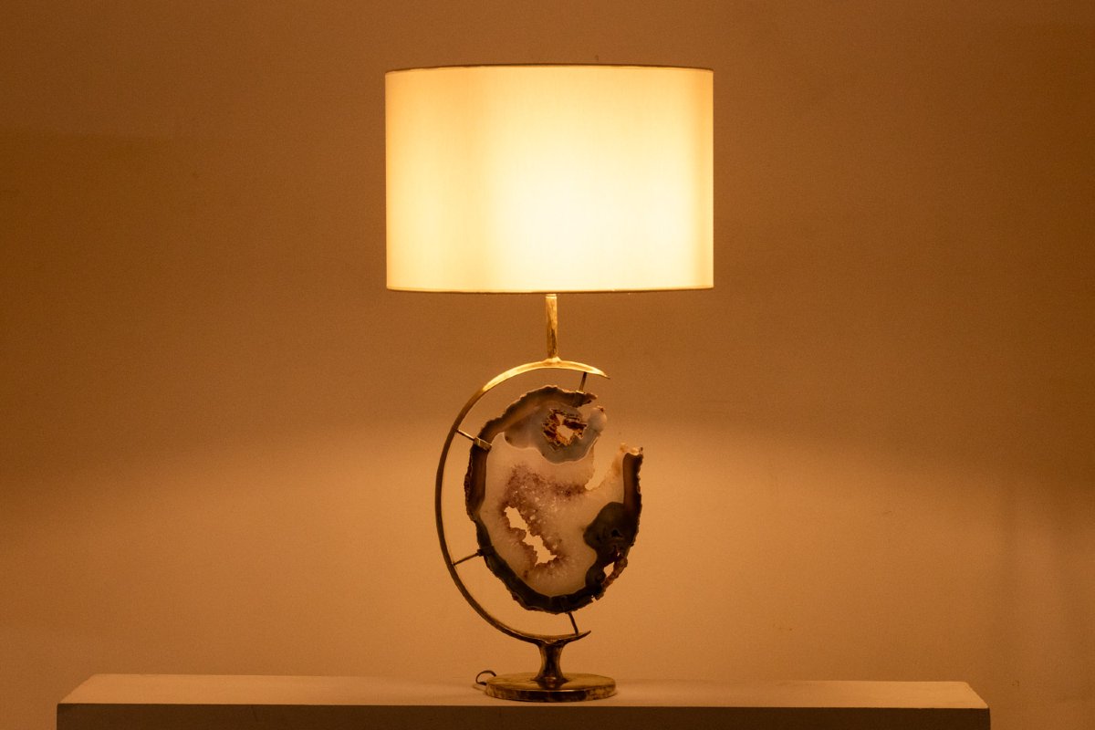 Bronze And Amethyst Lamp. 1970s. Ls6460275s-photo-4