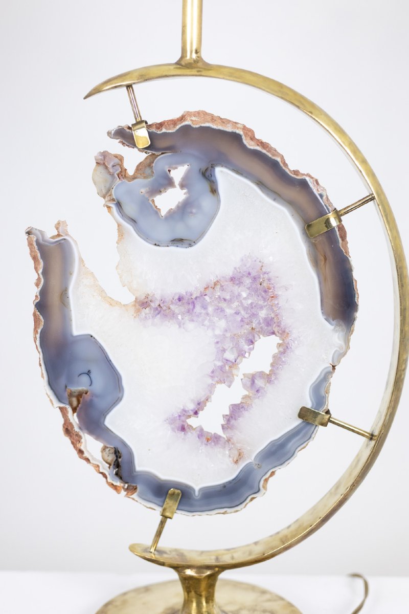 Bronze And Amethyst Lamp. 1970s. Ls6460275s-photo-1