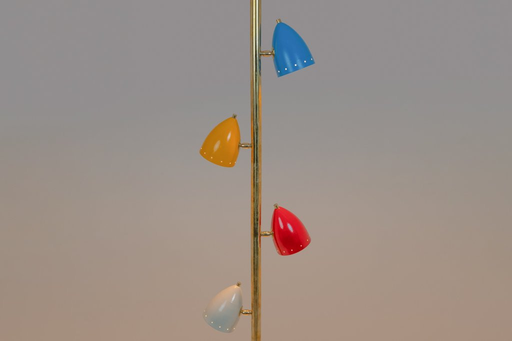 Tubular Hanging Lamp In Patinated And Lacquered Brass. Contemporary Ls6534711z-photo-3