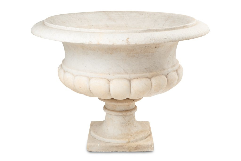 Medicis Marble Vase With Gaudronnée Body And Flared Neck. Circa 1880 Ls6458208p-photo-2