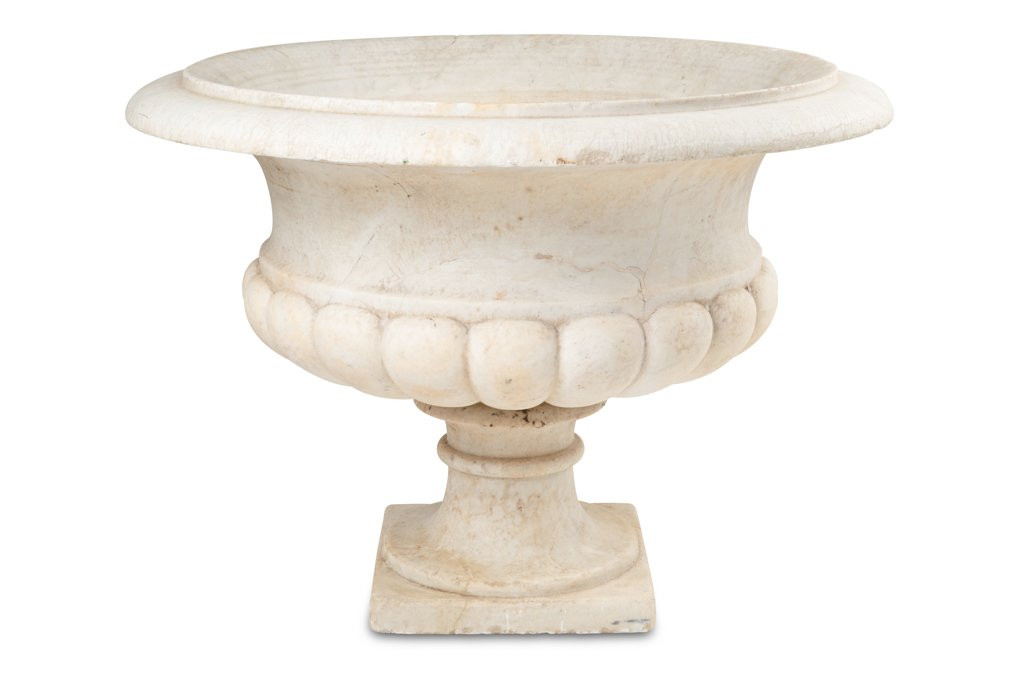 Medicis Marble Vase With Gaudronnée Body And Flared Neck. Circa 1880 Ls6458208p-photo-4