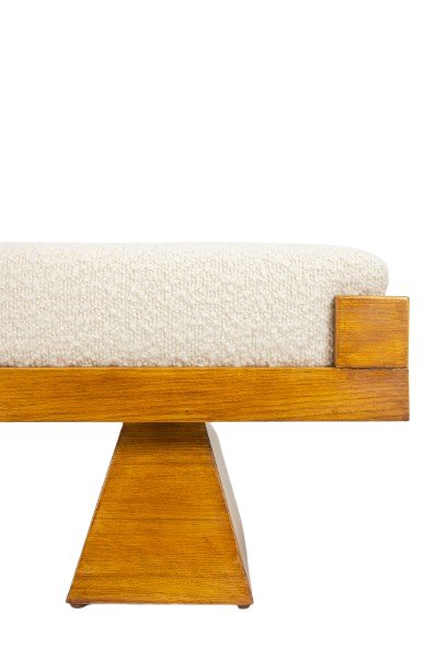 Banc en frêne blond. Travail artisanal du 20e siècle. LS6502908Y-photo-1