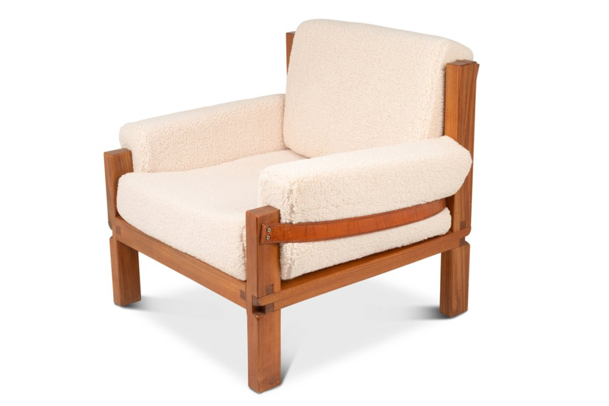 Pierre Chapo. Paire de fauteuils en orme. Années 1970. LS6493B2809M-photo-3