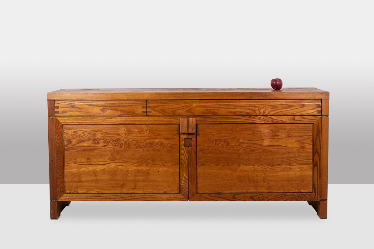 Pierre Chapo. Buffet Model “r08” In Blond Elm, With 2 Doors. Circa 1964 Ls62991858   -photo-2