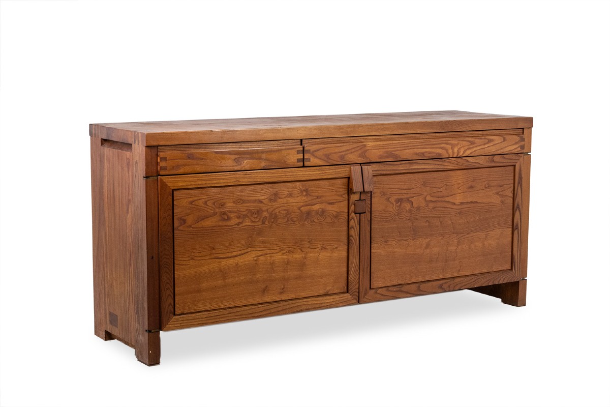 Pierre Chapo. Buffet Model “r08” In Blond Elm, With 2 Doors. Circa 1964 Ls62991858   