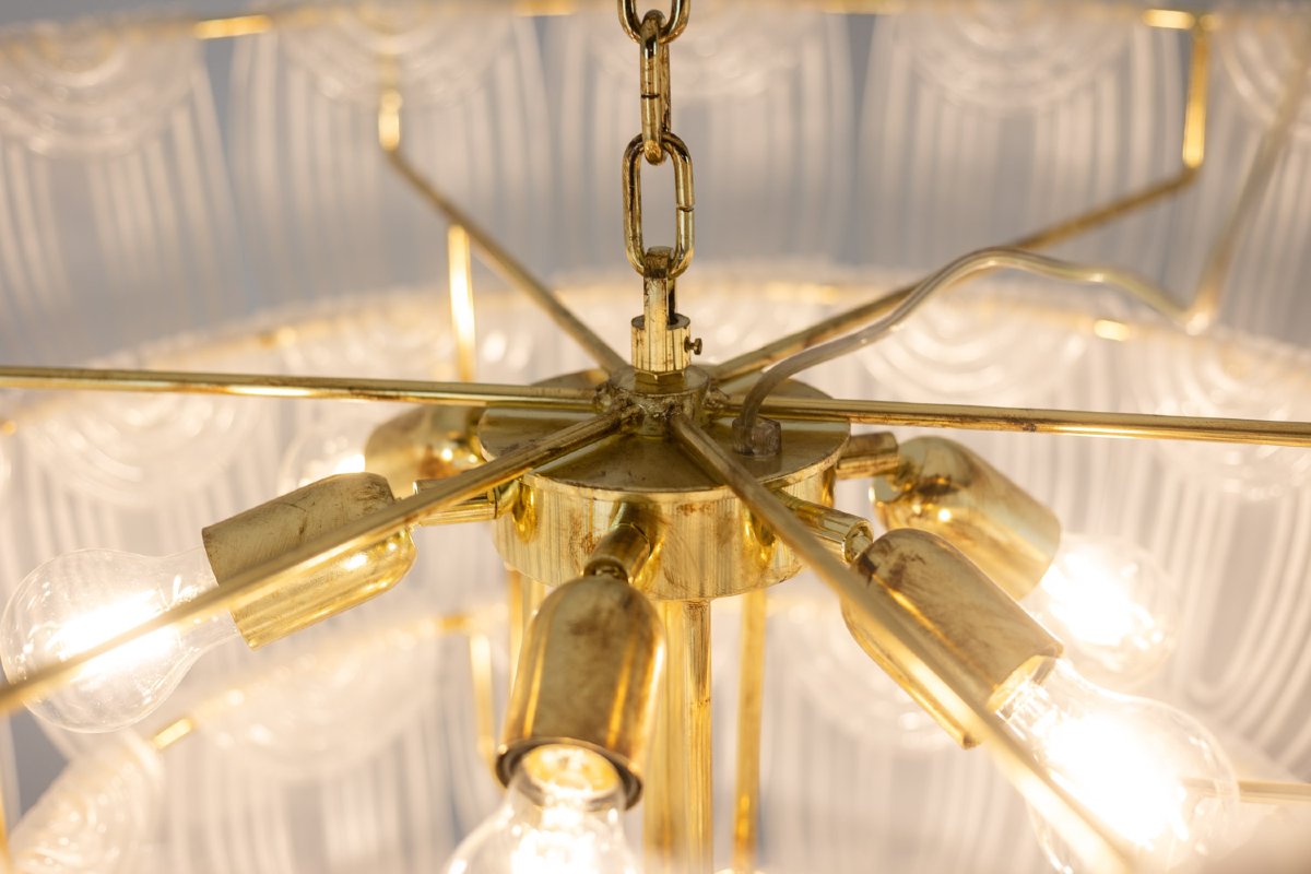 Translucent White Murano Glass Chandelier. Italy, Contemporary Work. Ls64641401-photo-4