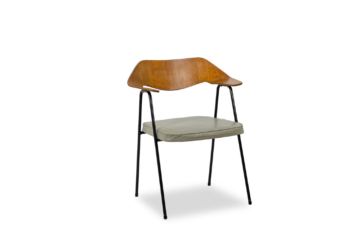 Robin Day. Fauteuil de bureau en bois thermoformé. Airborne vers 1950-60. LS6514405