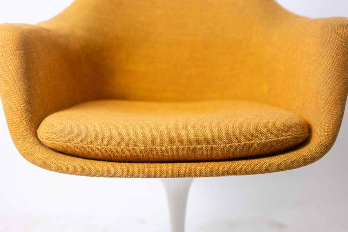 Eero Saarinen pour Knoll. Fauteuil 'Tulipe' jaune safran. Circa 1960-70 LS6555609P-photo-3
