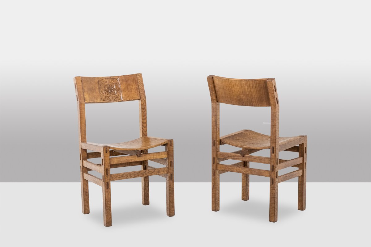 Officina Rivadossi, Brutalist-style Table And 4 Chairs. Italy, Circa 1970 Ls65692309p-photo-6