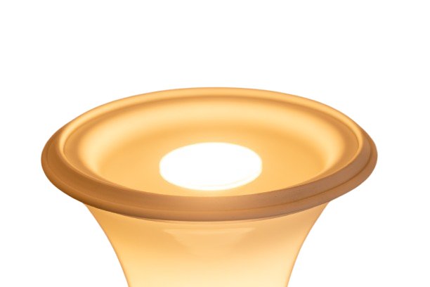 Enrico Tronconi  Lampadaire 'Bambou', en verre opalin blanc.  Années 70. LS6571887T-photo-2