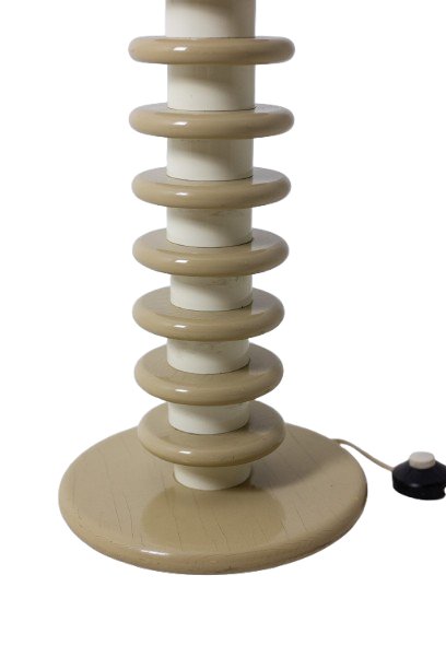 Ettore Sottsass. Floor Lamp In White And Beige Lacquered Wood. 1980s-90s Ls6578809-photo-4