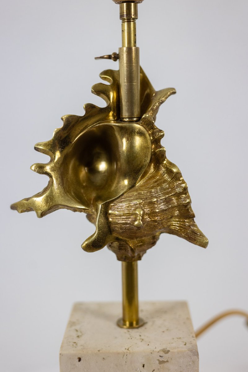 Maison Charles. Lampe coquillage en bronze doré. France, années 1970 LS65851021-photo-2