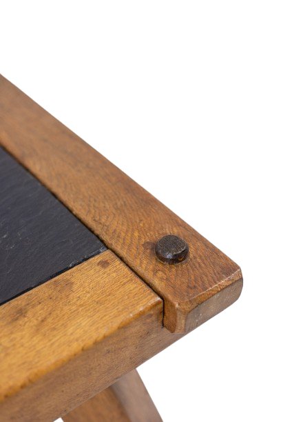 Pair Of Brutalist Coffee Tables In Oak And Slate. Circa 1960. Ls66021256/2p-photo-5