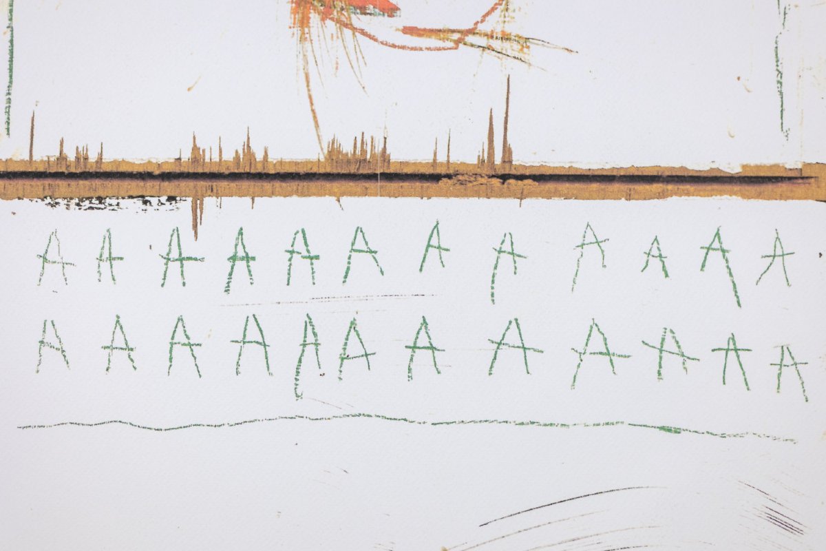 Jean-michel Basquiat. Numbered Color Silkscreen Print. 1990s. Ls6633a80/1-photo-2