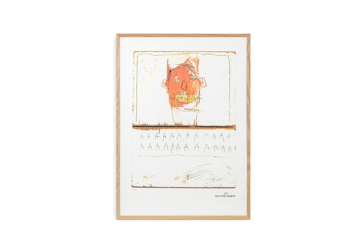 Jean-michel Basquiat. Numbered Color Silkscreen Print. 1990s. Ls6633a80/1