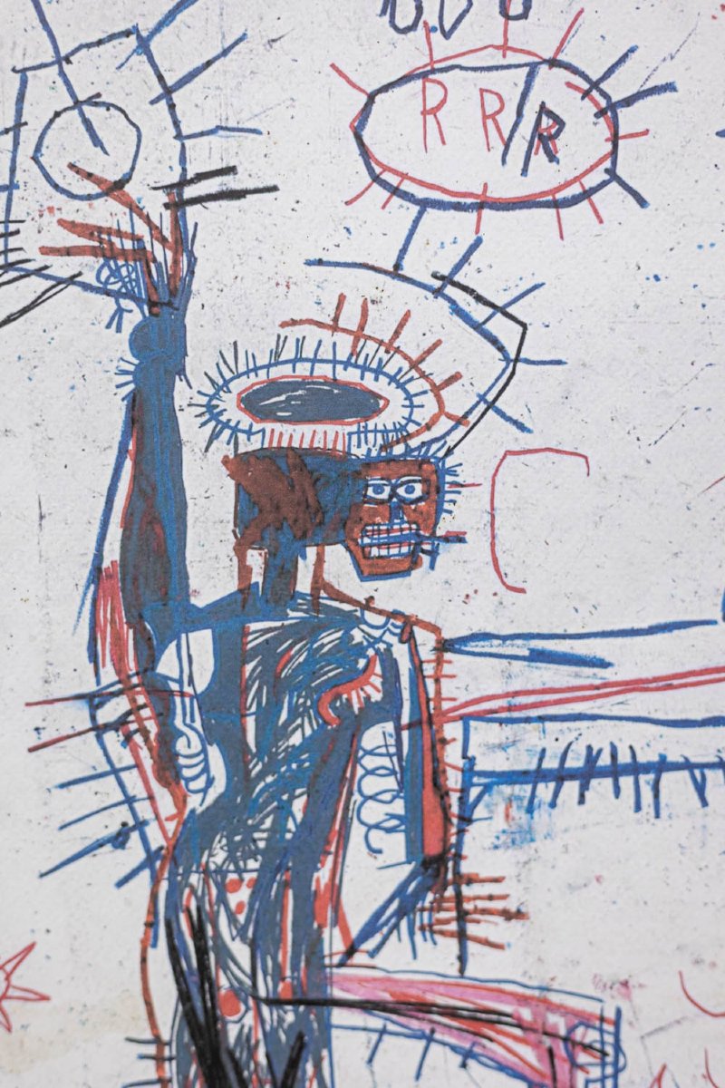 Jean-michel Basquiat. Numbered Color Silkscreen Print. 1990s. Ls6633c88/1-photo-2