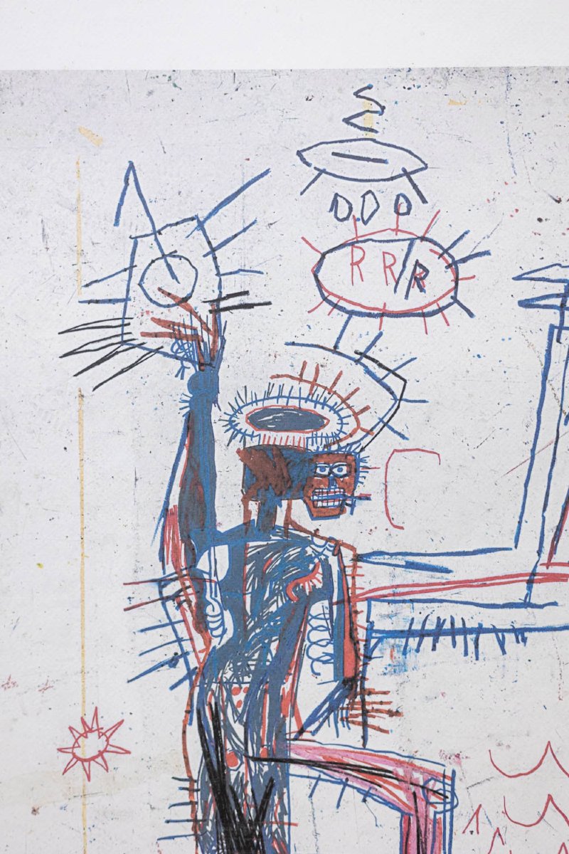 Jean-michel Basquiat. Numbered Color Silkscreen Print. 1990s. Ls6633c88/1-photo-3