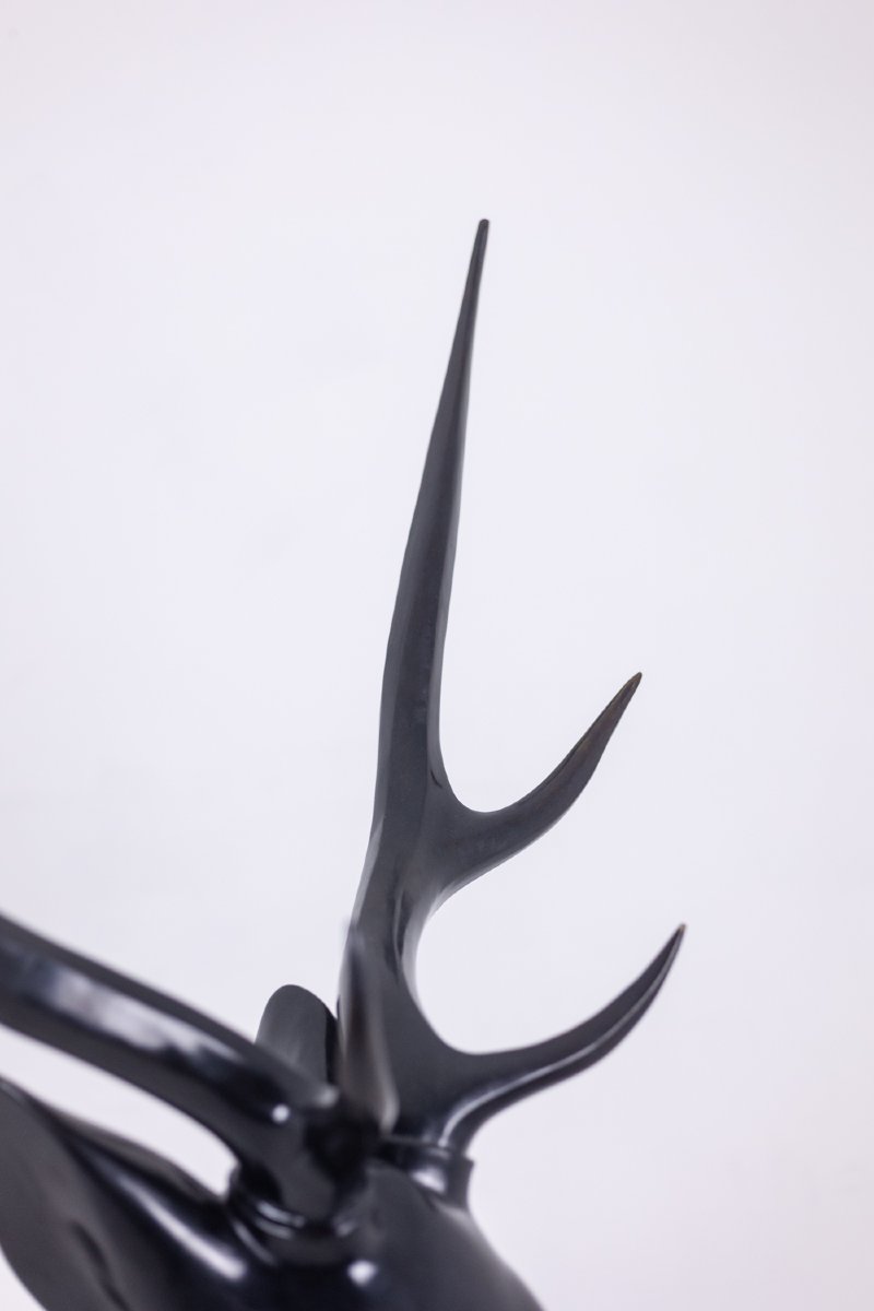 François Pompon. Cerf, sculpture en bronze grandeur nature. Tirage 2006 LS659260003D-photo-4