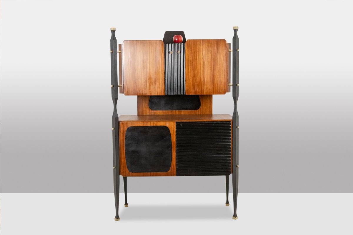 Pair Of Italian Teak Veneer Cabinets. 1960s. Ls65632009/2p-photo-2