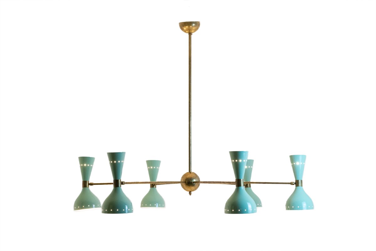 Lustre rayonnant de forme diabolo à 12 lumières. Contemporain. LS65881156T-photo-2
