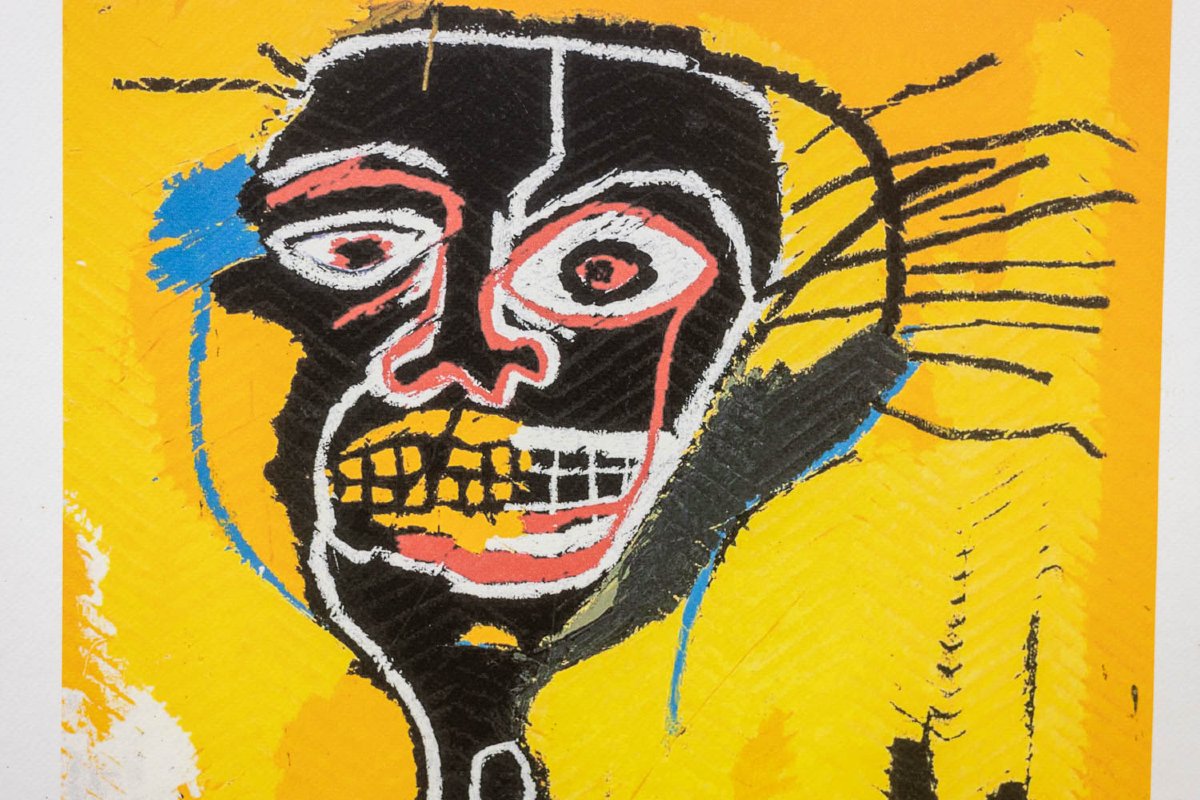 Jean-michel Basquiat. Numbered Color Silkscreen Print. 1990s. Ls6633j81/1-photo-2