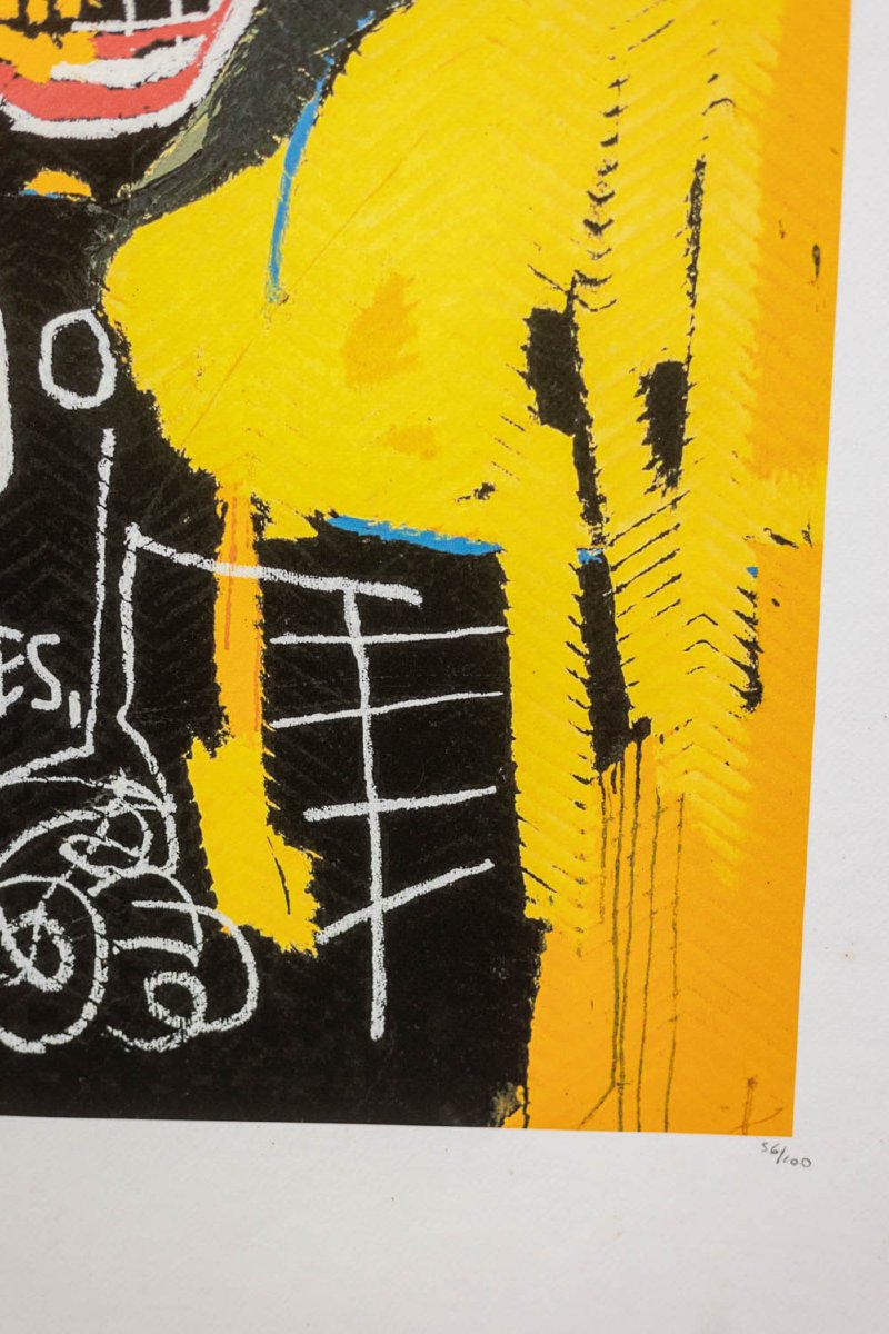 Jean-michel Basquiat. Numbered Color Silkscreen Print. 1990s. Ls6633j81/1-photo-2