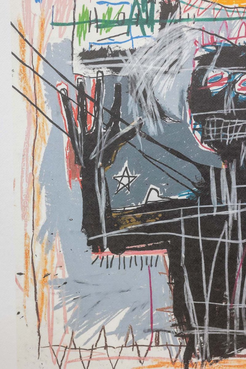 Jean-michel Basquiat. Numbered Color Silkscreen Print. 1990s. Ls6633k80/1-photo-2