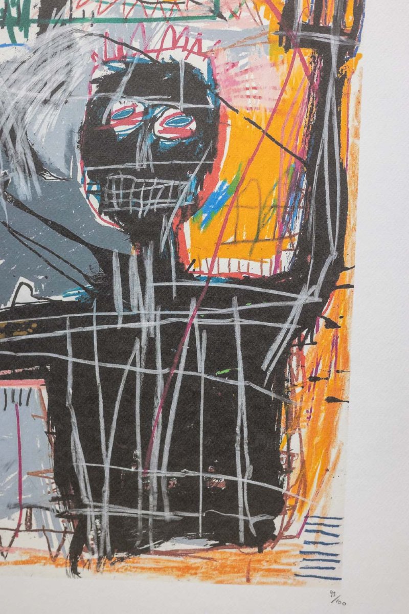 Jean-michel Basquiat. Numbered Color Silkscreen Print. 1990s. Ls6633k80/1-photo-3