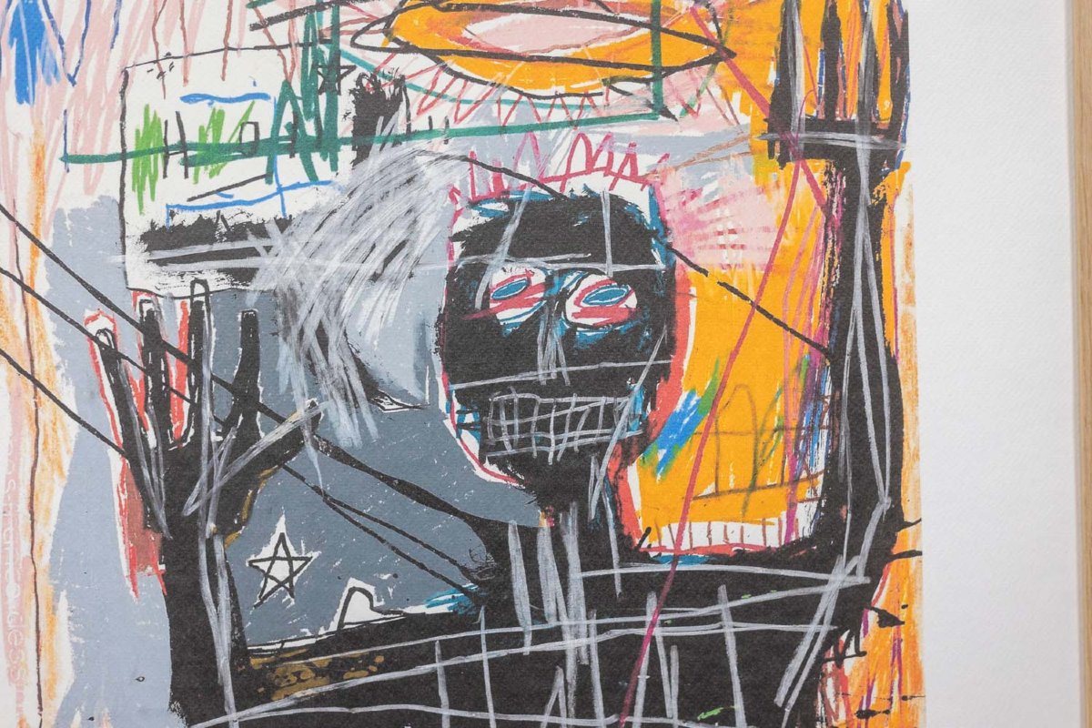 Jean-michel Basquiat. Numbered Color Silkscreen Print. 1990s. Ls6633k80/1-photo-4