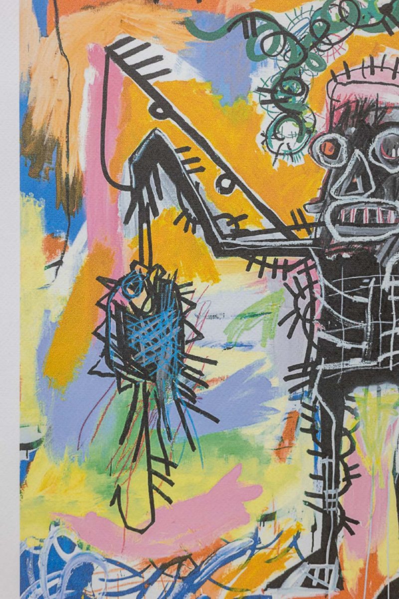Jean-michel Basquiat. Numbered Color Silkscreen Print. 1990s. Ls6633l82/1-photo-4
