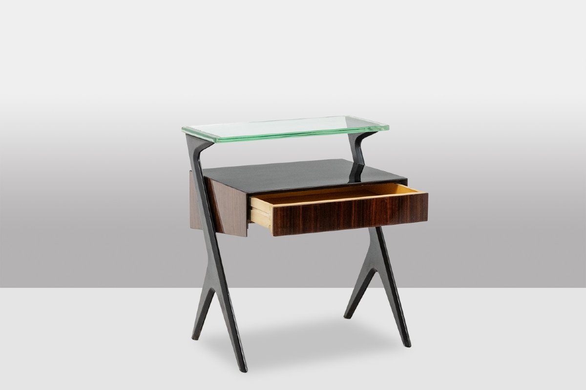 Ico Parisi.  Paire de chevets ou bouts de canapé. Années 1950-60. LS65071052-photo-3