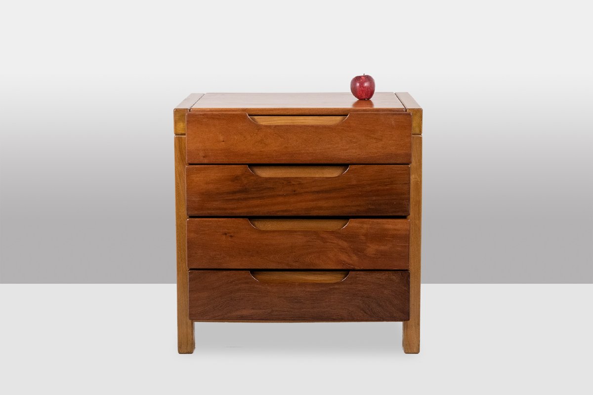 Flat Desk With Elm Wood Base, 6 Drawers On The Front. 1970s Ls65081357-photo-7