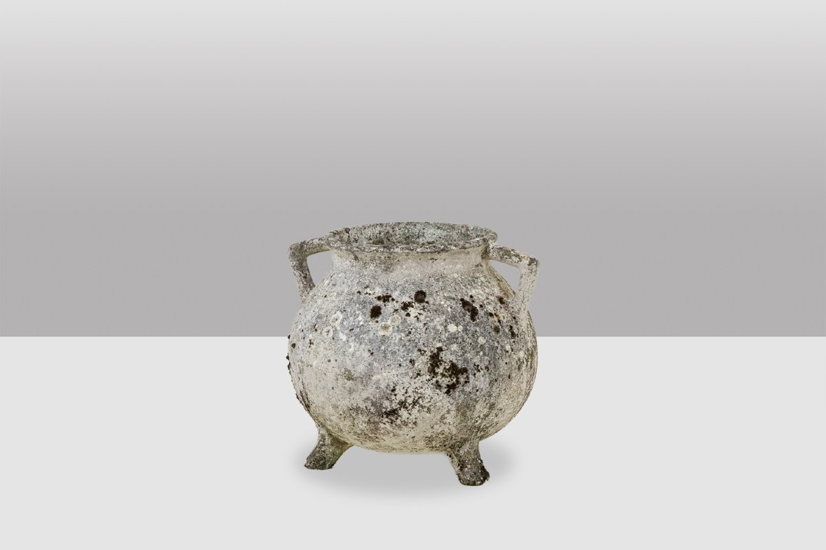 Willy Guhl  Paire de jardinières « marmite » en fibro-ciment. Années 1950 LS6625338-photo-4