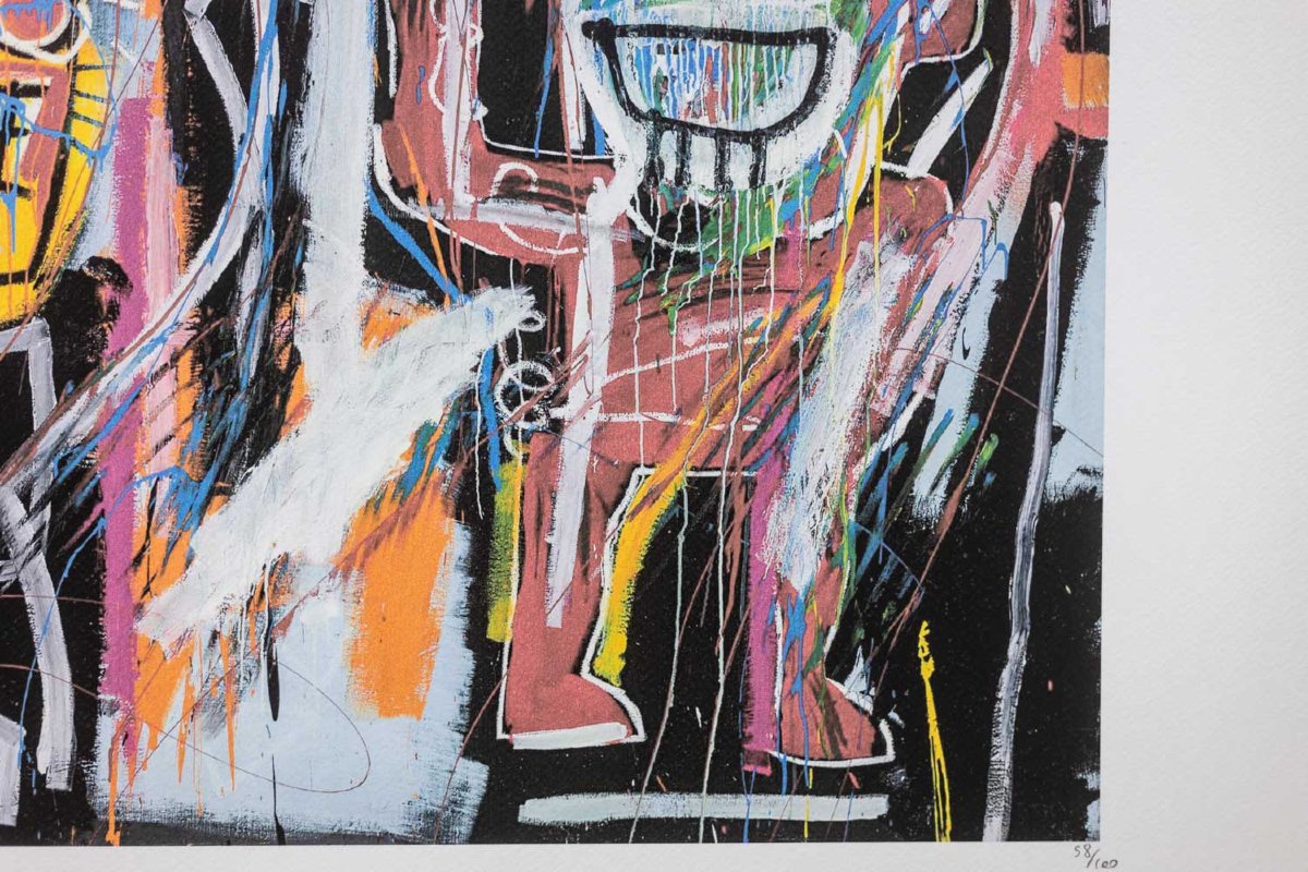 Jean-Michel Basquiat. Sérigraphie en couleurs numérotée. Années 1990. LS6633F85/1-photo-1