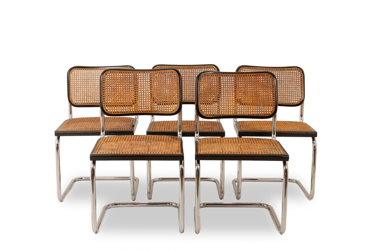 Marcel Breuer. Série de 5 chaises modèle « Cesca ». Années 1970 LS5349755