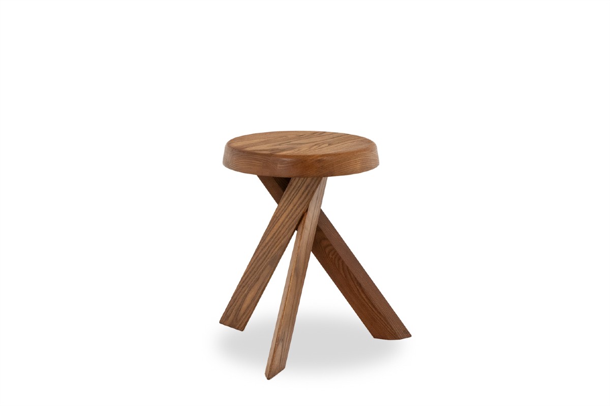 Pierre Chapo S31 Stool In Natural Elm. 1980s Ls6596/1