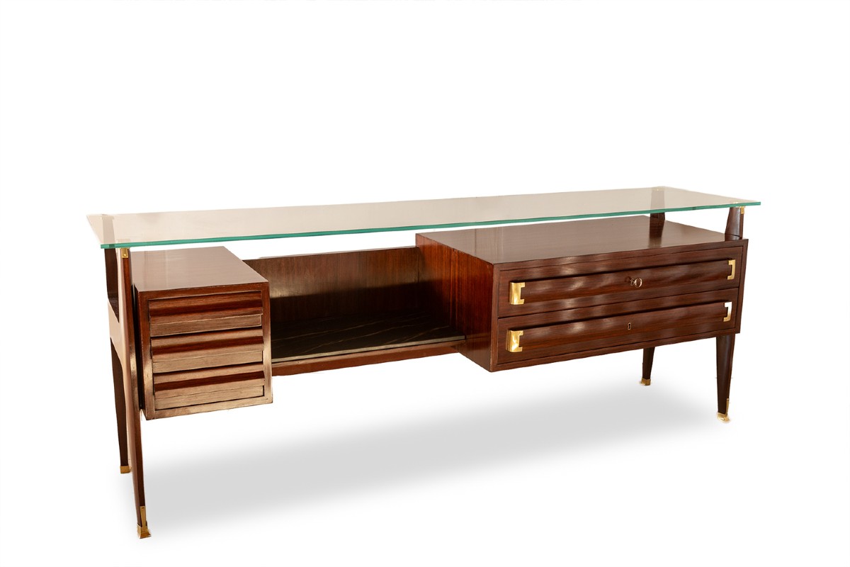 Chest Of Drawers, Or Sideboard, In Rosewood. Italian Work, 1960s. Ls66231544m