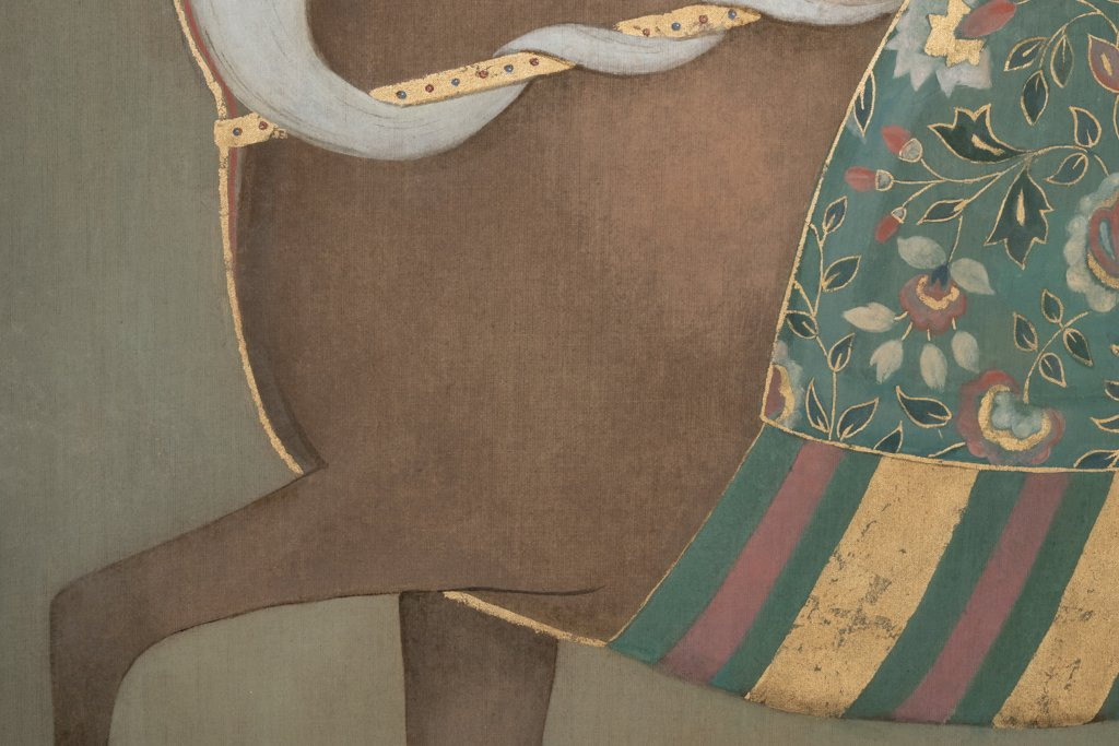 Painted Canvas Depicting An Indian Horse In Profile. Contemporary Work. Ls6505b1086-photo-1