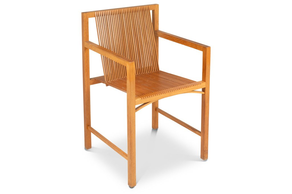 Ruud Jan Kokke. Pair Of Minimalist Oak Armchairs. 1980s Ls65251409/3p-photo-4