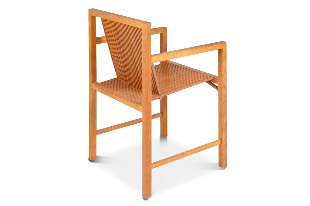 Ruud Jan Kokke. Pair Of Minimalist Oak Armchairs. 1980s Ls65251409/3p-photo-2