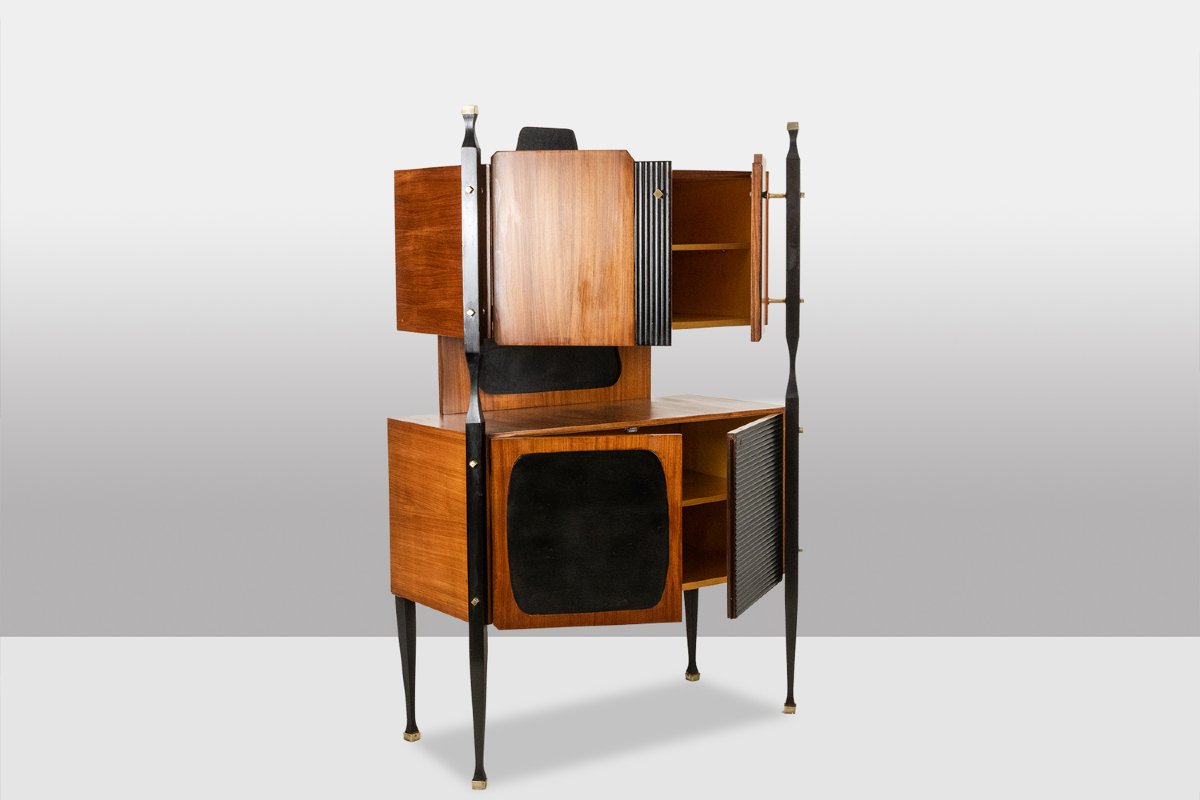 Pair Of Italian Teak Veneer Cabinets. 1960s. Ls65632009/2p-photo-4