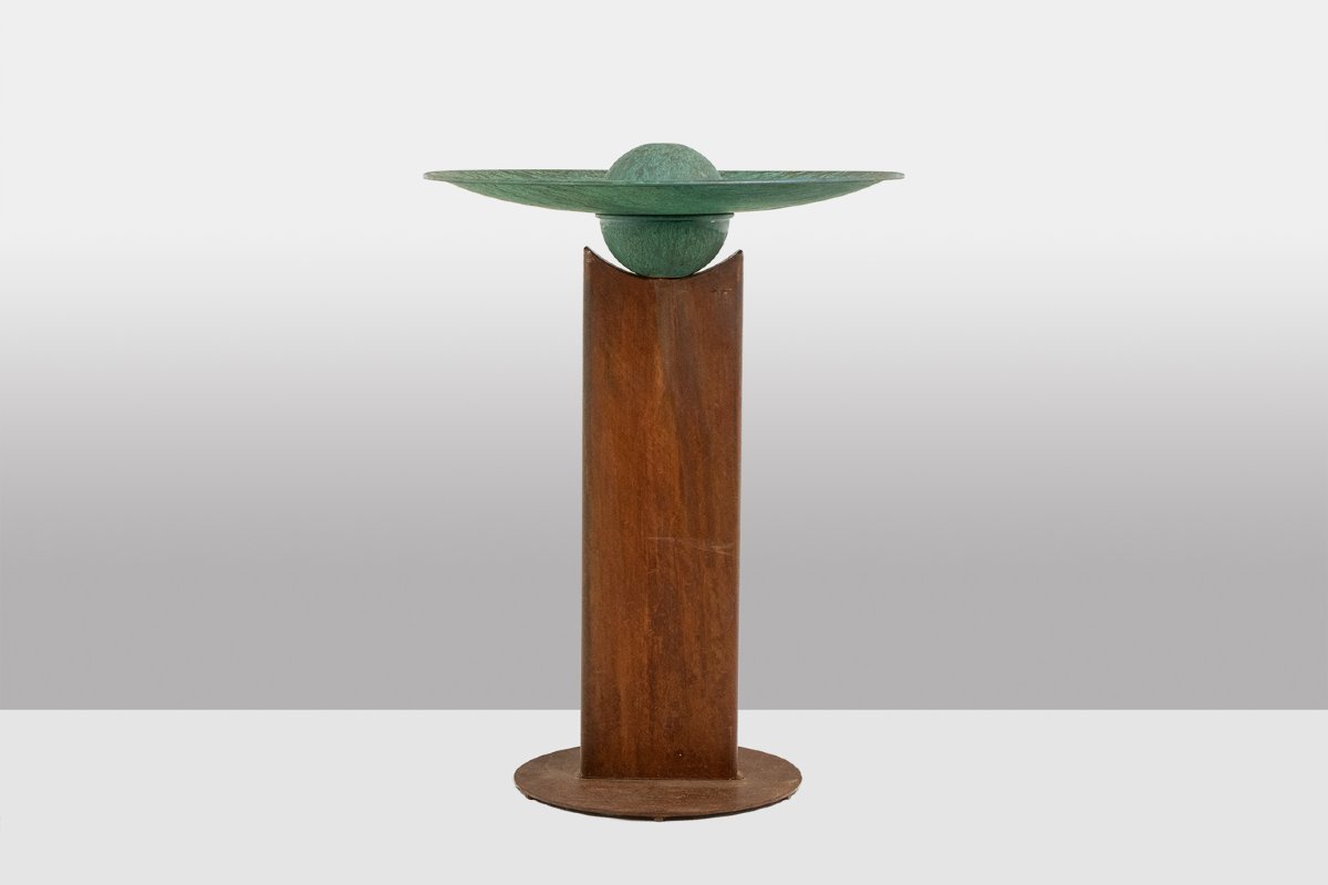 Tom Torrens. Fountain In Oxidized Copper Corten Steel. 1990s. Ls6709306-photo-3