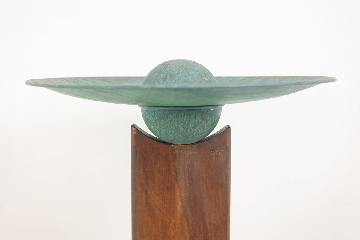 Tom Torrens. Fountain In Oxidized Copper Corten Steel. 1990s. Ls6709306-photo-2
