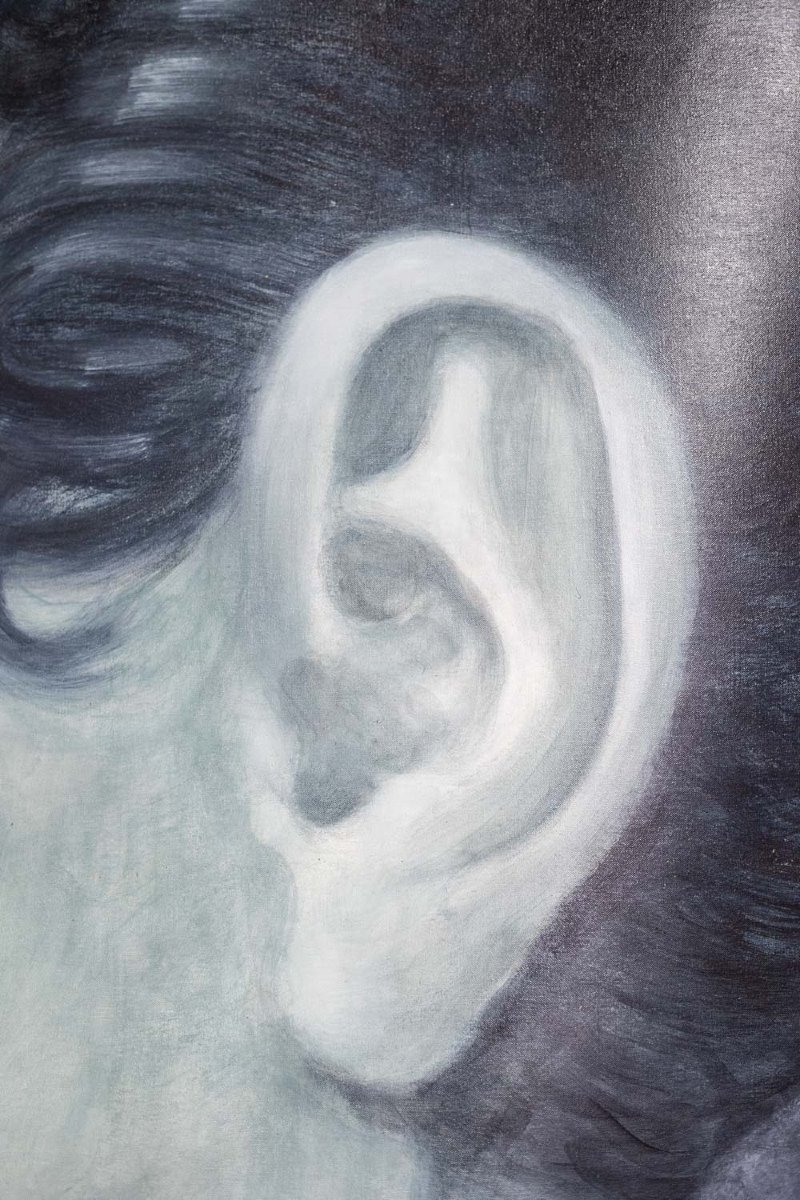 Evelyne Baget Detail Painted On Canvas After Girodet. Contemporary Ls66492003-photo-2