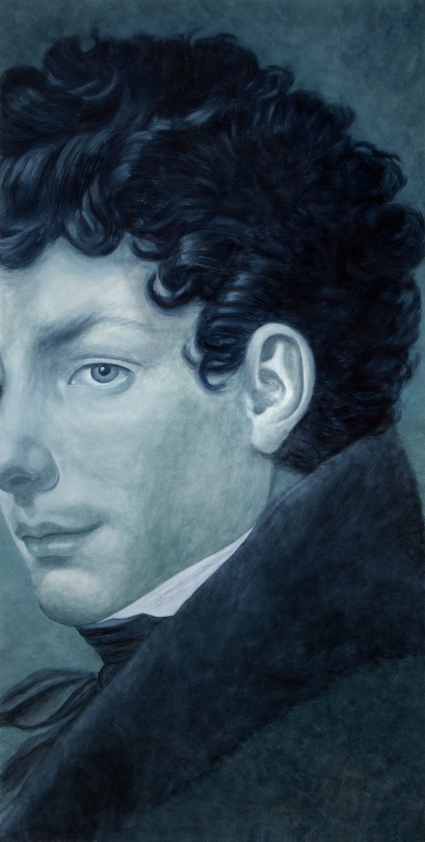 Evelyne Baget Detail Painted On Canvas After Girodet. Contemporary Ls66492003