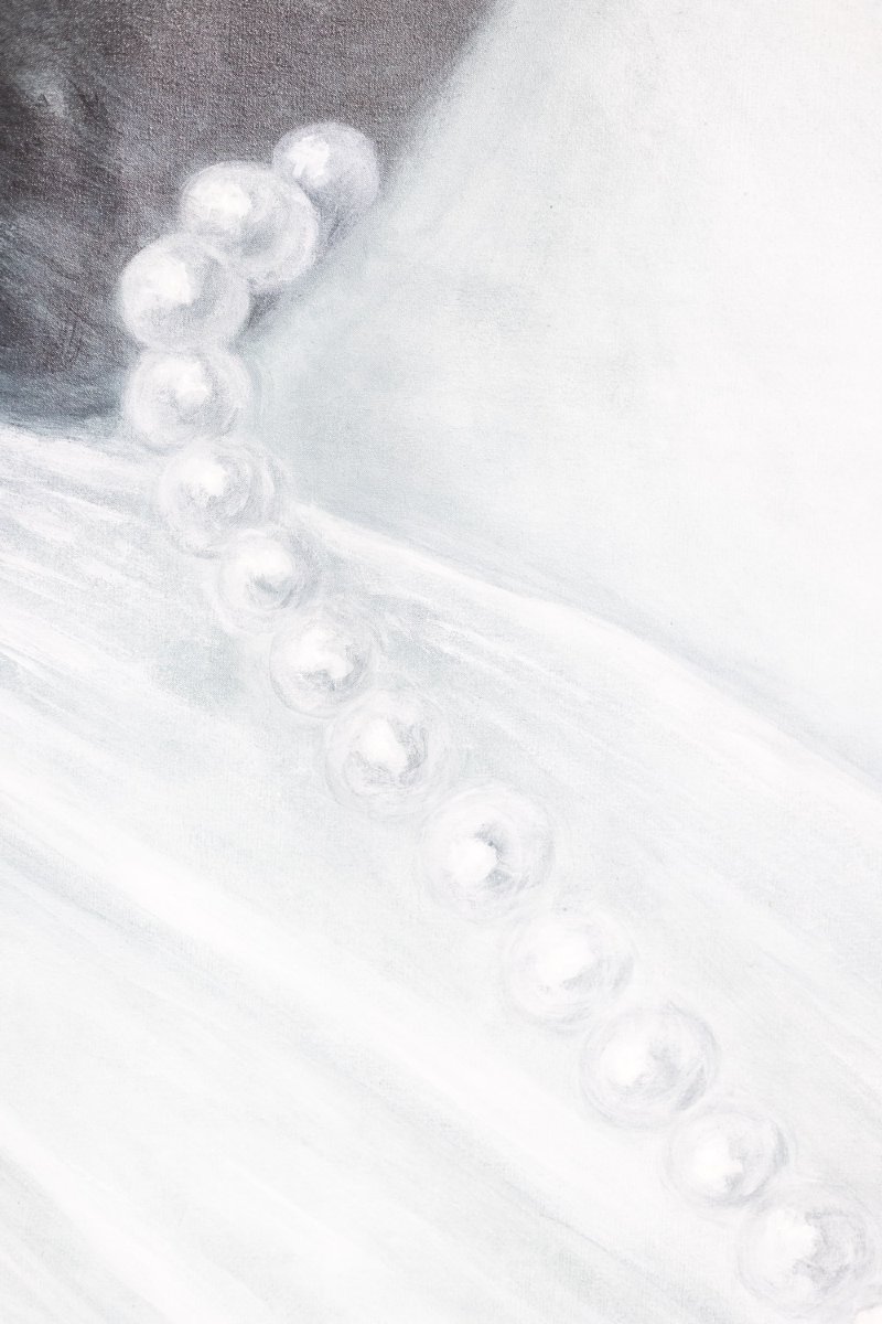 Evelyne Baget Painted Detail Of A Portrait Of A Young Woman. Contemporary Ls66502007-photo-3