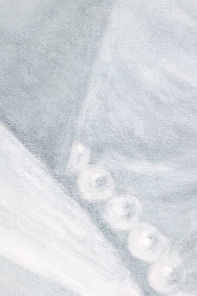 Evelyne Baget Painted Detail Of A Portrait Of A Young Woman. Contemporary Ls66502007-photo-4