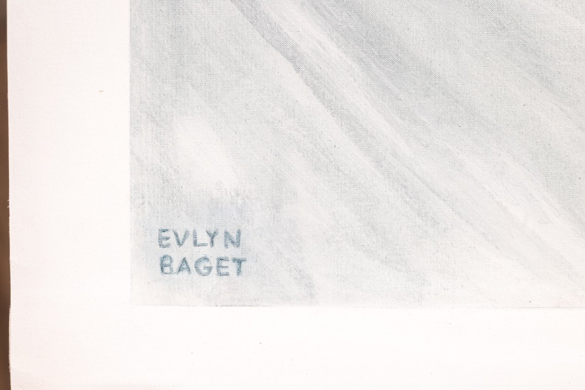 Evelyne Baget Détail peint d’un portrait de jeune femme. Contemporain LS66502007-photo-6